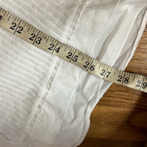 SOFT Surroundings White Knit V-Neck Contrast Trim Rossi Tunic Size Large - Picture 8 of 9